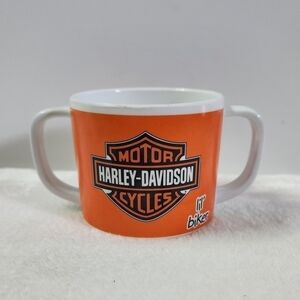 Harley Davidson H-D 2012 Orange White Black Lil' Biker 2 Handle Child Kids Cup